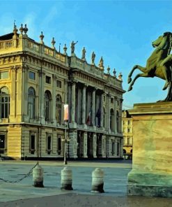 Turin Madama Palace paint by number