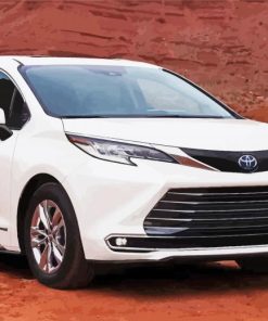 White Toyota Sienna Car paint by number
