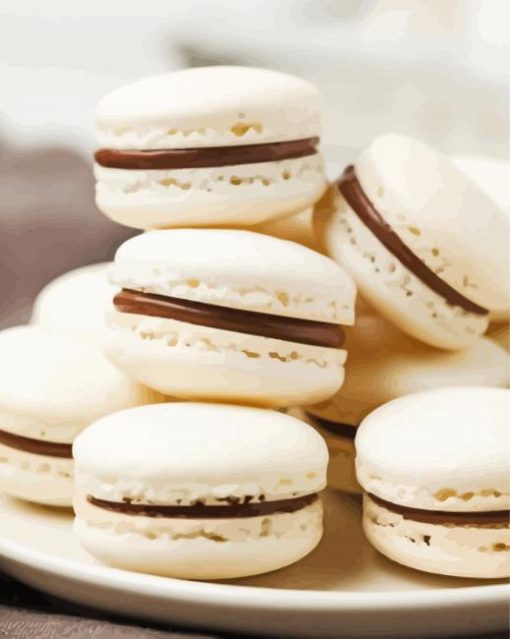 White Macarons paint by number