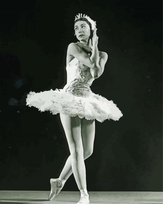 Black And White Margot Fonteyn paint by number