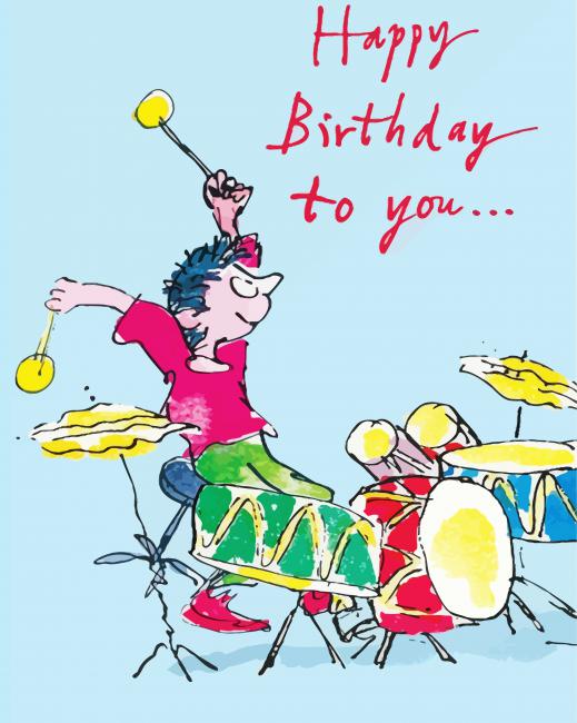 Boys Birthday By Quentin Blake paint by number