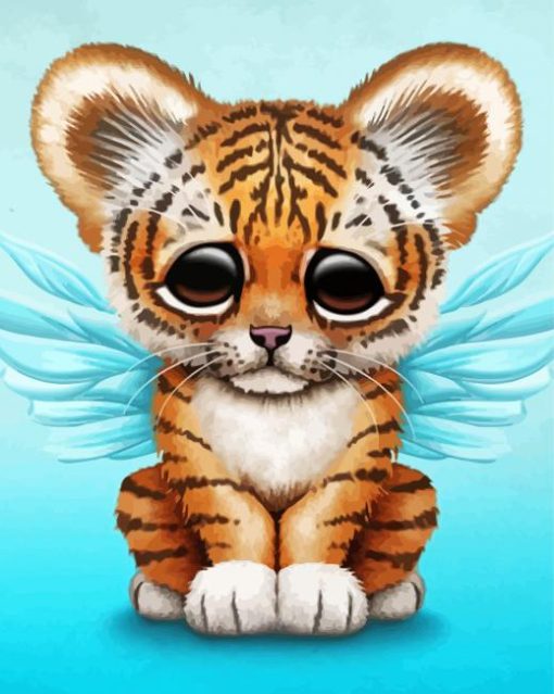 Cute Baby Tiger paint by number