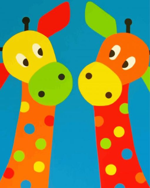 Cute Giraffe paint by number