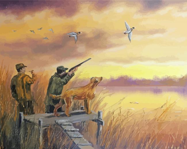 Duck Hunters Paint By Numbers