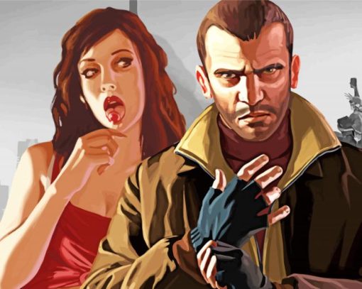 Grand Theft Auto Characters paint by number