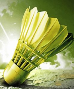 Green Badminton paint by number