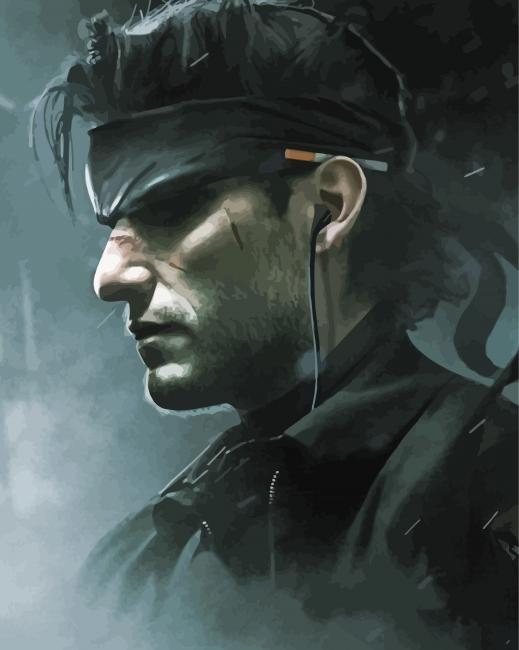 Metal Gear Solid Snake paint by number