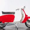 Monochrome Red Lambretta paint by number