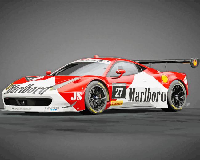 Race Marlboro Car paint by number
