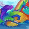 Rainbow Dragon Paint by number