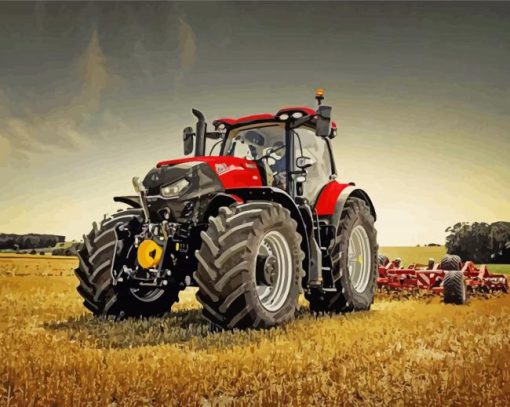 Red Case IH Paint by number