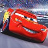 Red Pixar Cars paint by number