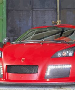 Red Car Apollo Gumpert paint by number