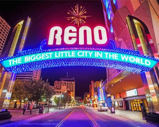 Reno Nevada paint by number