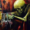 Sad Skeleton At Bar paint by number