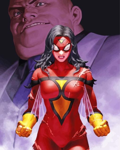 Spiderwoman Poster paint by number