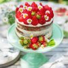 Strawberry And Daisies Cake paint by number