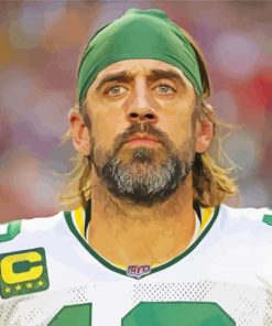 Teh Footballer Aaron Charles Rodgers paint by number