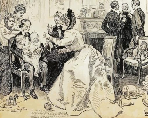 The Education Of Mr Pipp By Charles Dana Gibson paint by number