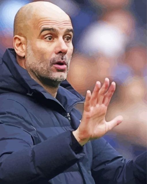 The Football Manager Pep Guardiola paint by number