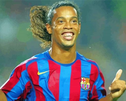 The Footballer Ronaldinho paint by number