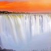Victoria Falls At Sunset Zimbabwe paint by number