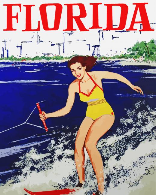 Vintage Florida paint by number