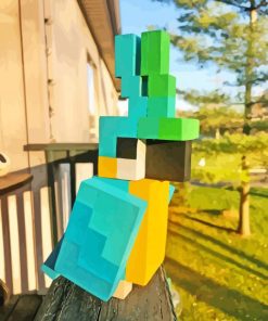 Aesthetic Parrot Minecraft paint by number