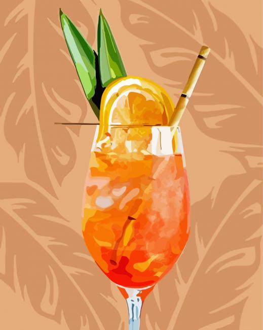 Aperol Illustration paint by number