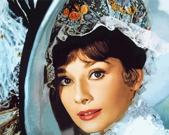 Audrey Hepburn My Fair Lady paint by number