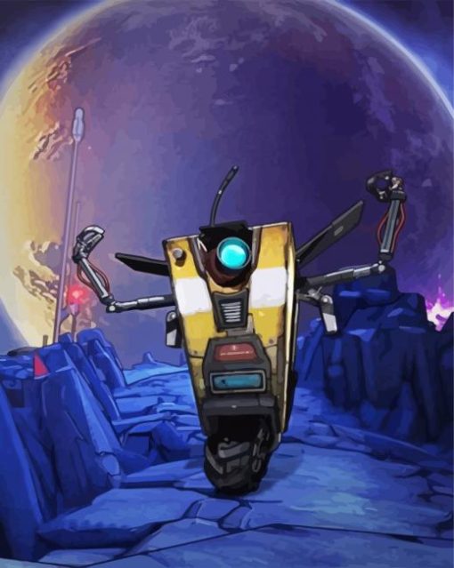 Claptrap Video Game Character paint by number