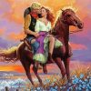 Couple With Horse Art paint by number