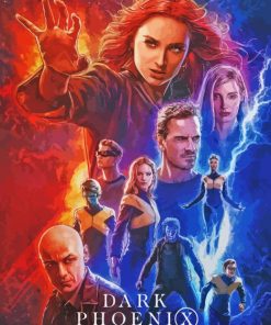 Dark Phoenix Poster paint by number