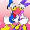 Donald And Daisy Lollipop Love paint by number