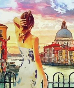 Girl In Venice Art paint by number