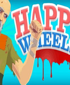 Happy Wheels Poster paint by number