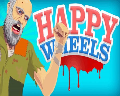 Happy Wheels Poster paint by number