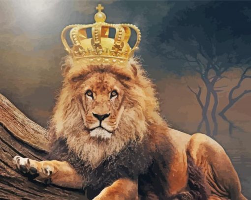 Lion With Crown paint by number