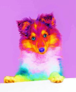Rainbow Dog paint by number