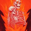 Skeleton Flame paint by number