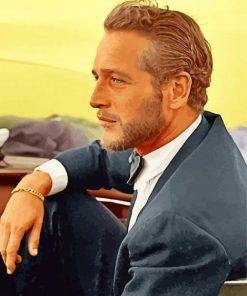Classy Paul Newman paint by number