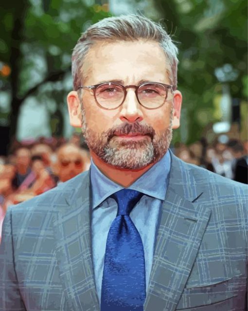 Classy Steve Carell paint by number