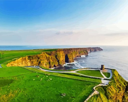Cliffs Of Moher Landscape paint by number