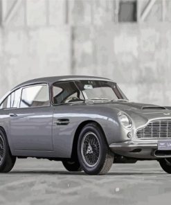 Grey Aston Martin DB4 paint by number