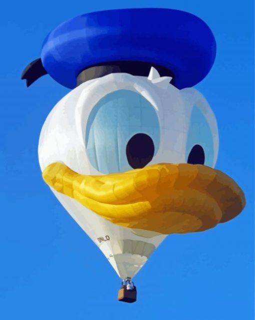 Hot Air Balloons Disney Duck paint by number