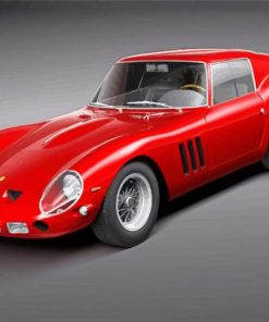 Red Ferrari 250 GTO paint by number