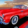 Red Tbird Car paint by number