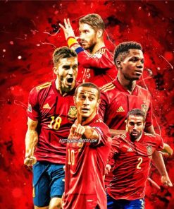 Spanish National Team Players paint by number