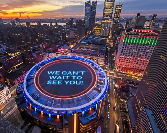 We Cant Wait To See You Madison Square Garden paint by number