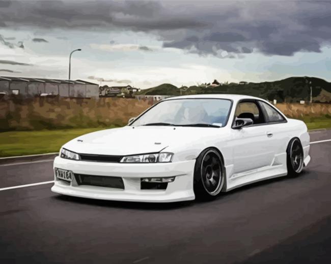 White S14 paint by number
